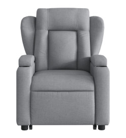 Fauteuil inclinable électrique gris clair tissu