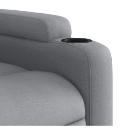 Fauteuil inclinable électrique gris clair tissu