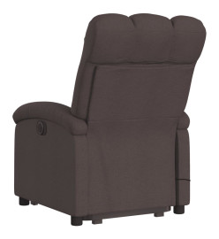 Fauteuil inclinable de massage électrique Marron foncé Tissu