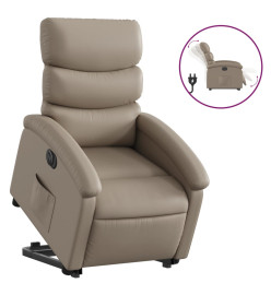 Fauteuil inclinable électrique cappuccino similicuir