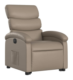 Fauteuil inclinable électrique cappuccino similicuir