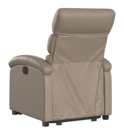 Fauteuil inclinable électrique cappuccino similicuir