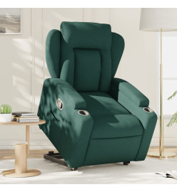 Fauteuil inclinable vert foncé tissu