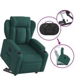 Fauteuil inclinable vert foncé tissu