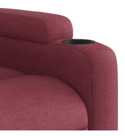 Fauteuil inclinable rouge bordeaux tissu