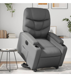 Fauteuil inclinable électrique gris similicuir