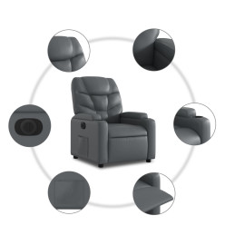 Fauteuil inclinable électrique gris similicuir