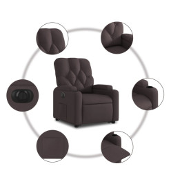 Fauteuil inclinable électrique marron foncé tissu