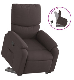 Fauteuil inclinable marron foncé tissu