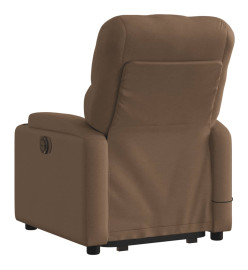 Fauteuil de massage inclinable Marron Tissu