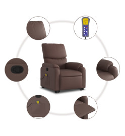 Fauteuil inclinable de massage Marron Similicuir