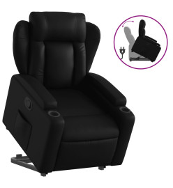 Fauteuil inclinable Noir Similicuir