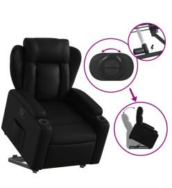 Fauteuil inclinable Noir Similicuir