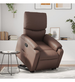 Fauteuil inclinable marron similicuir