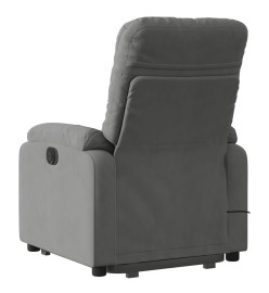 Fauteuil inclinable de massage électrique gris foncé