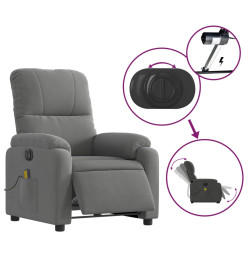 Fauteuil inclinable de massage électrique gris foncé