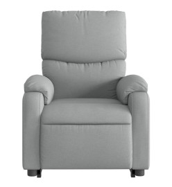 Fauteuil inclinable de massage électrique Gris clair Tissu