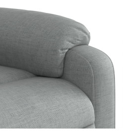 Fauteuil inclinable de massage électrique Gris clair Tissu