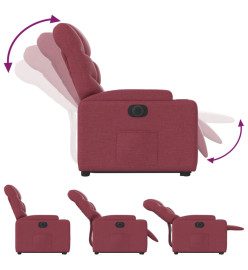 Fauteuil inclinable électrique rouge bordeaux tissu