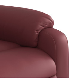 Fauteuil inclinable de massage Rouge bordeaux Similicuir