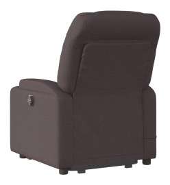 Fauteuil inclinable de massage électrique Marron foncé Tissu