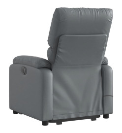 Fauteuil inclinable de massage électrique gris similicuir