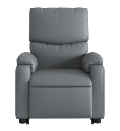 Fauteuil inclinable de massage électrique gris similicuir