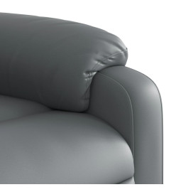 Fauteuil inclinable de massage électrique gris similicuir