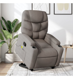 Fauteuil inclinable de massage Taupe Tissu