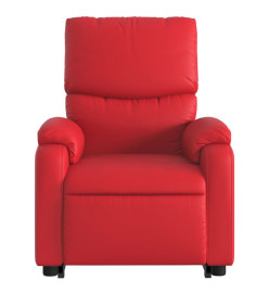 Fauteuil inclinable de massage électrique rouge similicuir