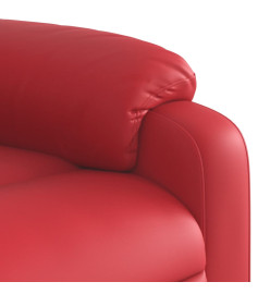 Fauteuil inclinable de massage électrique rouge similicuir