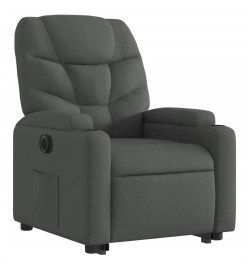 Fauteuil inclinable électrique gris foncé tissu