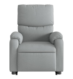 Fauteuil inclinable électrique gris clair tissu