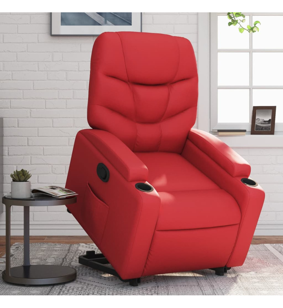 Fauteuil inclinable Rouge Similicuir