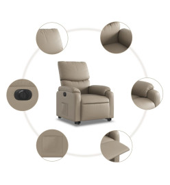 Fauteuil inclinable électrique cappuccino similicuir