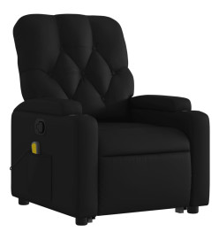 Fauteuil inclinable de massage Noir Similicuir