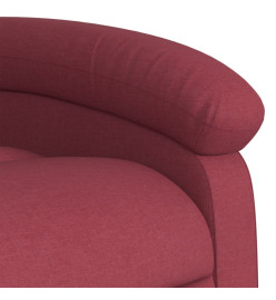 Fauteuil inclinable de massage électrique Rouge bordeaux Tissu