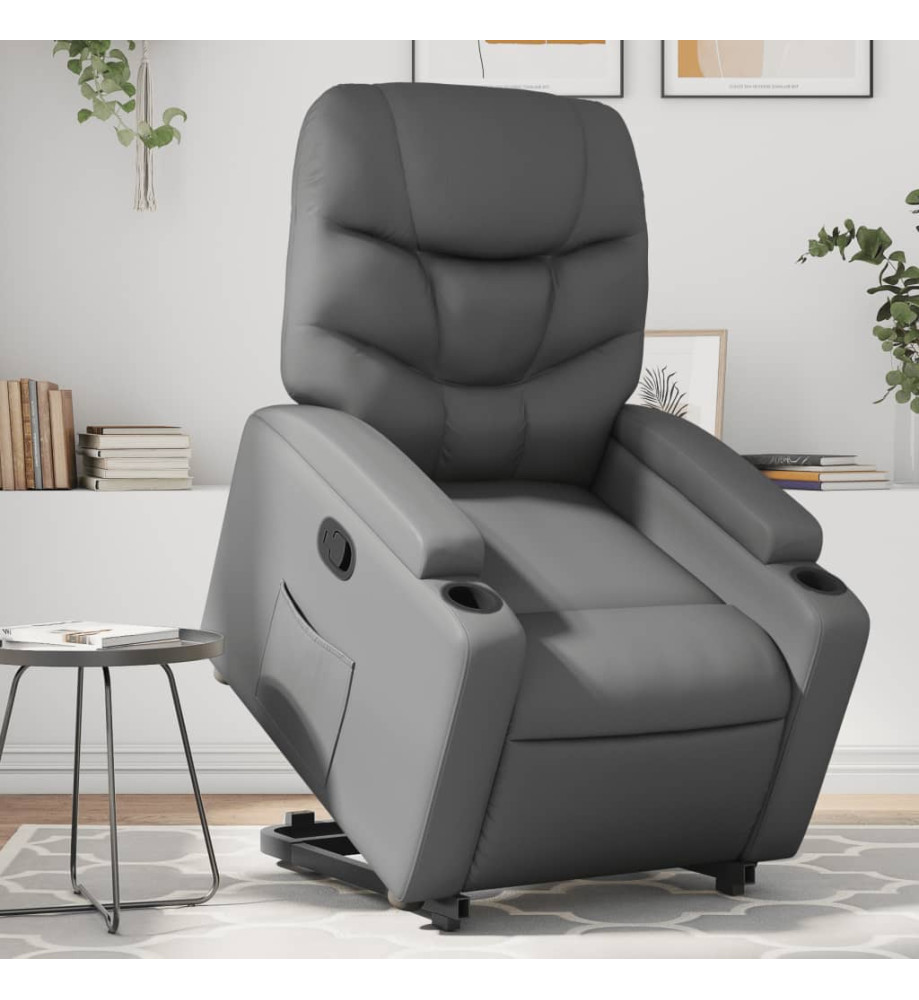 Fauteuil inclinable Gris Similicuir