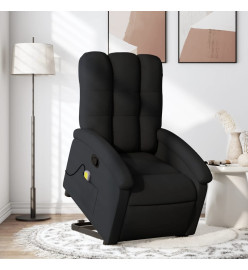 Fauteuil de massage inclinable Noir Tissu