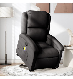 Fauteuil de massage inclinable Noir Tissu