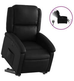 Fauteuil inclinable électrique noir similicuir