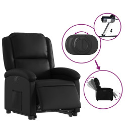 Fauteuil inclinable électrique noir similicuir