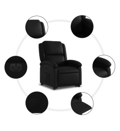 Fauteuil inclinable électrique noir similicuir