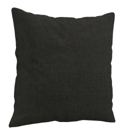 Ensemble de canapés 2 pcs avec coussins noir tissu