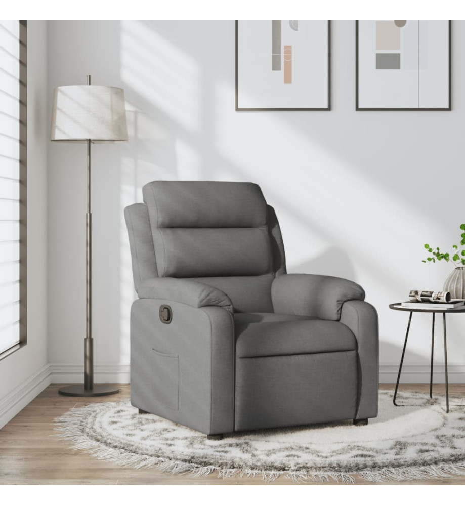 Fauteuil inclinable Gris foncé Tissu