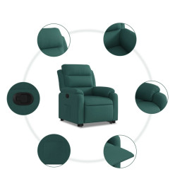 Fauteuil inclinable vert foncé tissu