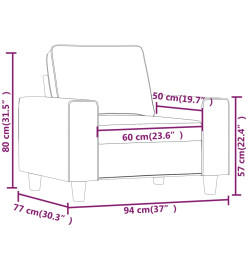 Fauteuil Marron 60 cm Tissu