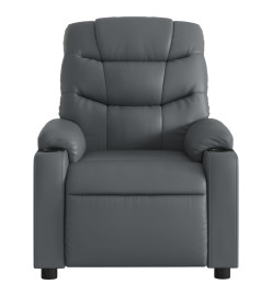 Fauteuil de massage inclinable électrique gris similicuir