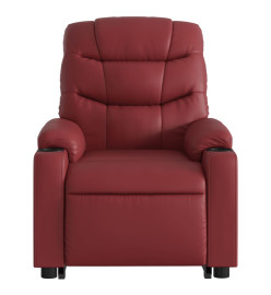 Fauteuil inclinable de massage électrique rouge bordeaux