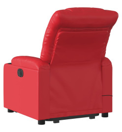 Fauteuil inclinable de massage Rouge Similicuir